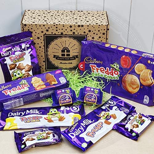 Freddo Lovers Gift for You Treasure Gift Box - Freddo Faces Share Bag, Freddo Bars, Freddo Biscuits, Freddo Cakes, Freddo Treasure Chests- by Moreton Gifts®