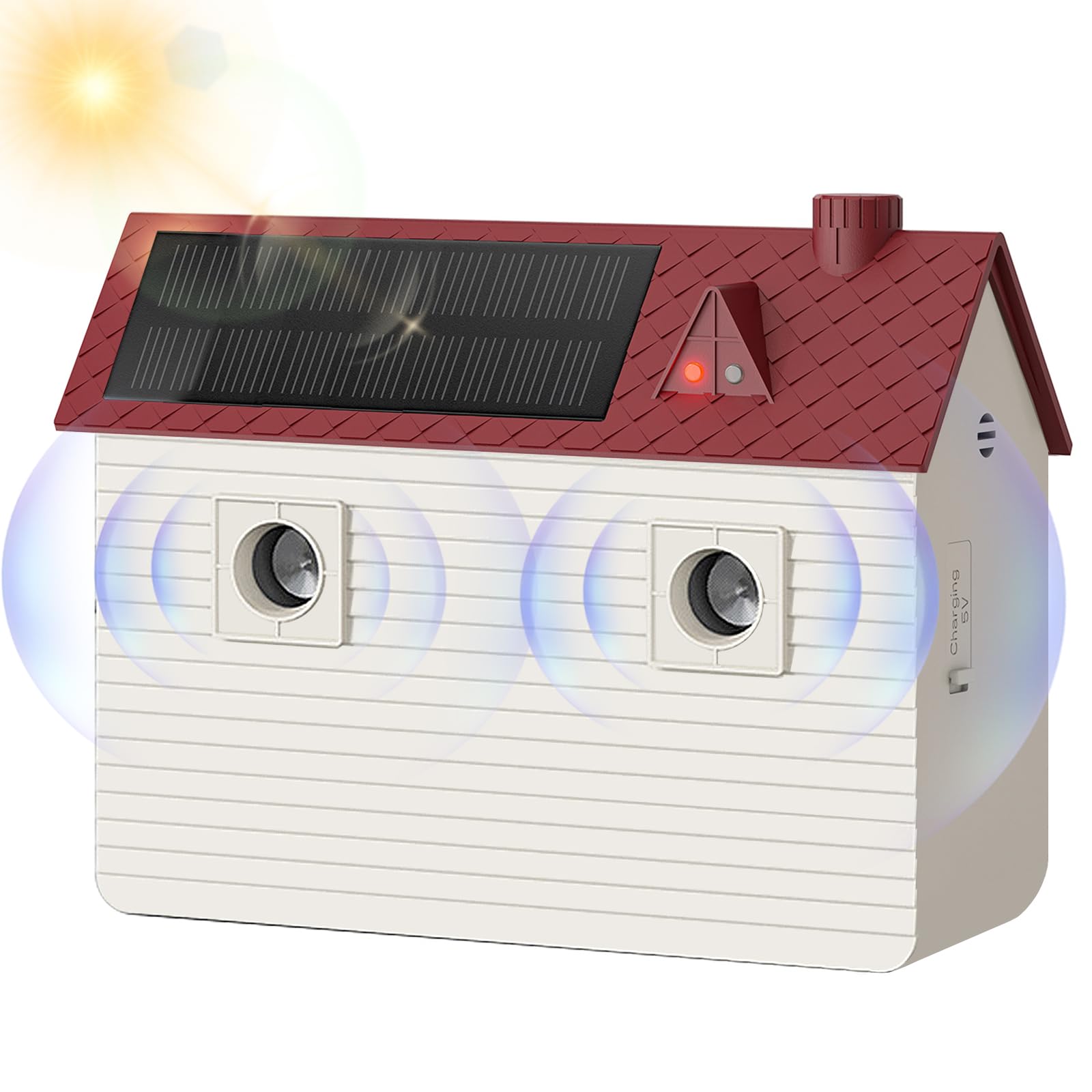 Photo 1 of Bsemax Dog Bark Deterrent Devices: Ultrasonic Anti Barking Device for Dogs with 3 Training Modes 50 FT | Solar Dog Barking Deterrent Devices | Stop Barking Dog Device for Indoor (Red)