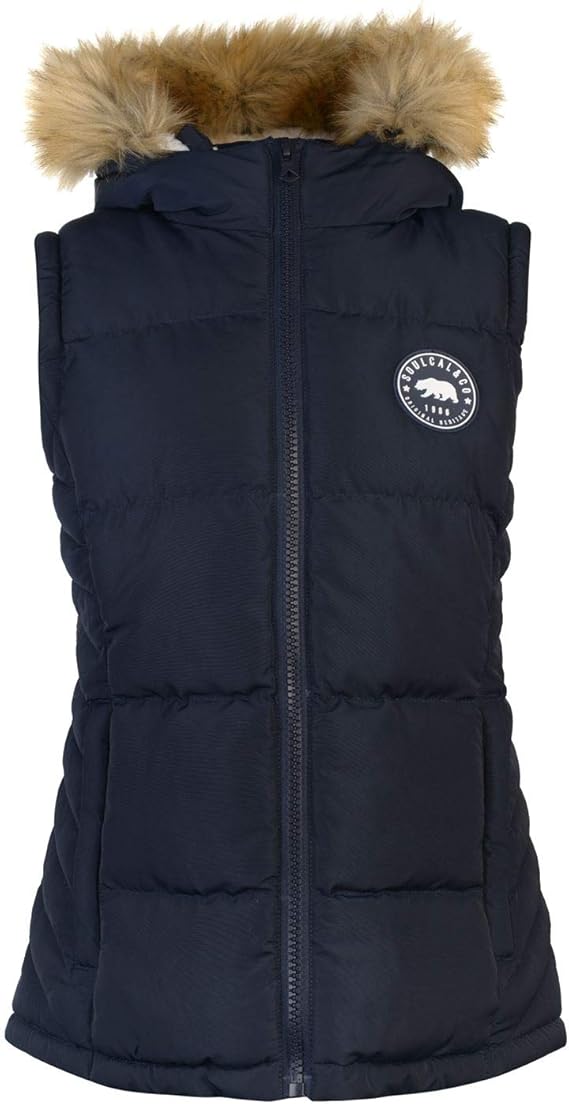 Soul Cal Womens 2 Zip Gilet Heavy Quilt Sleeveless Jacket Amazon.co.uk