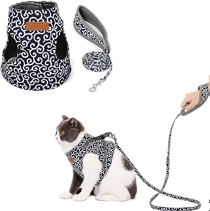Xxdyf Harnais De Chat Laisse Harnais De Marche A Maille Souple Et Ajustable Harnais Chat Voiture Tissu Pour Petit Moyen Grand Chaton Chiot Lapin Amazon Fr Sports Et Loisirs