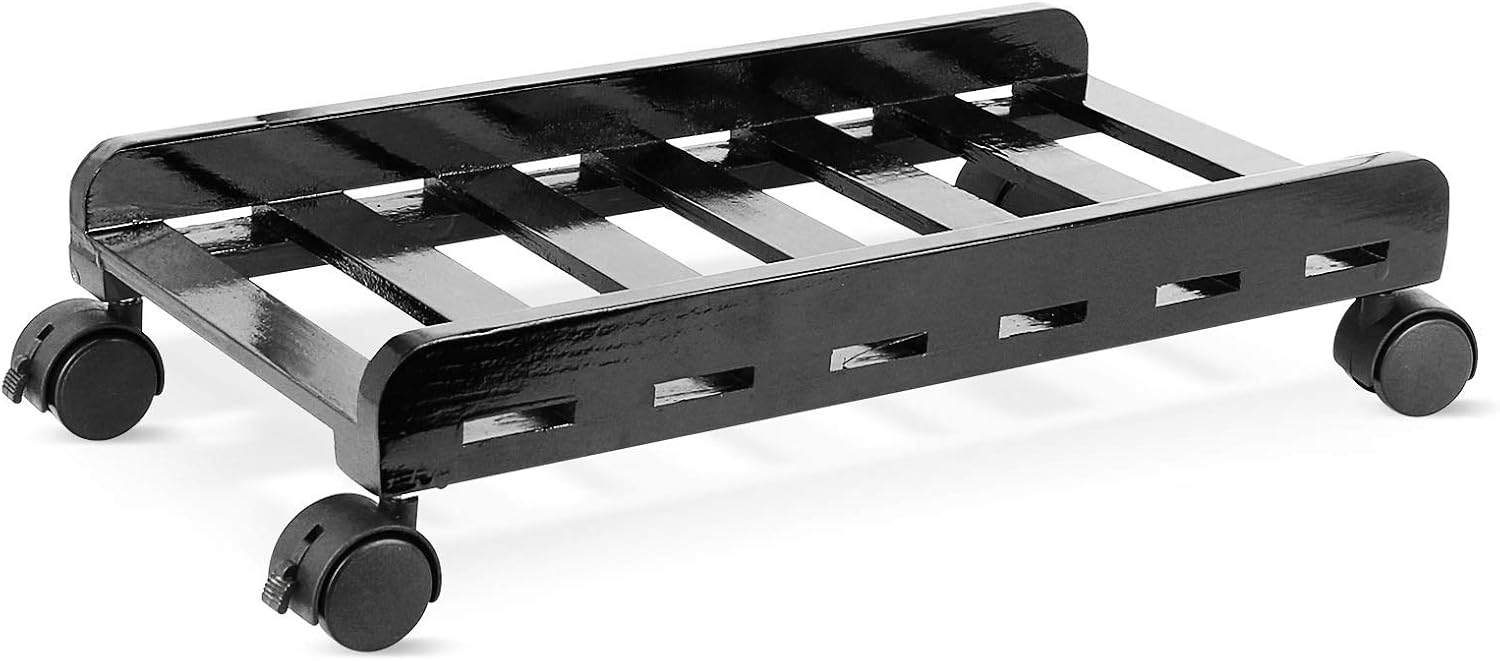 Retyion CPU Stand PC Cart Holder, Mobile Desktop Computer Tower Stand with 4 Caster Wheels Under Desk : Office Products