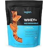 LEGION Whey+ Protein Whey Isolate from Grass Fed Cows (Cookie Butter, 30 Servings) - Whey Protein Isolate Powder Low Calorie, Non-GMO, Sugar Free, Lactose and Gluten Free, All Natural Protein Powder