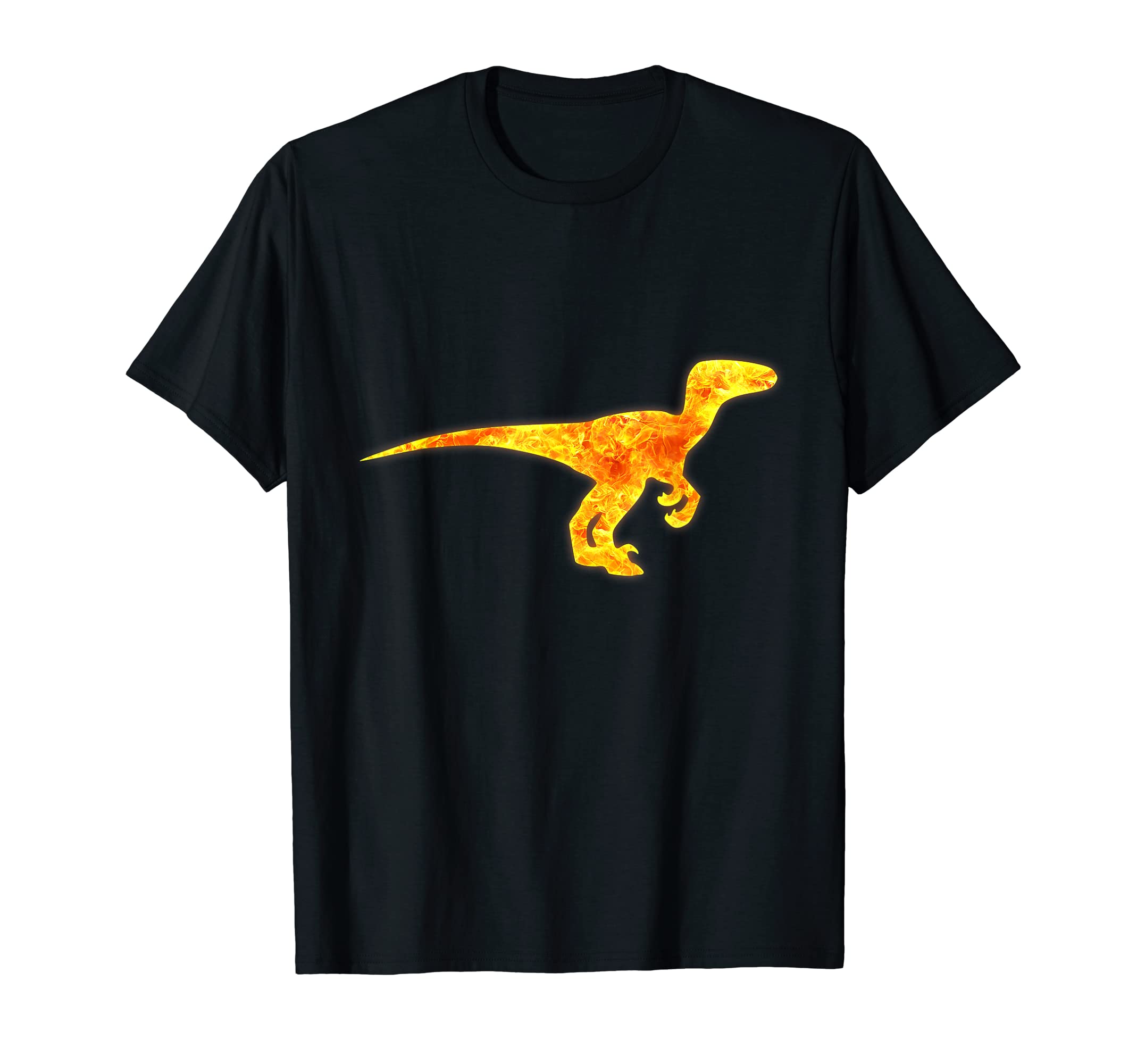 Dinosaur Dino T rex Fire Flames Burning T-Shirt