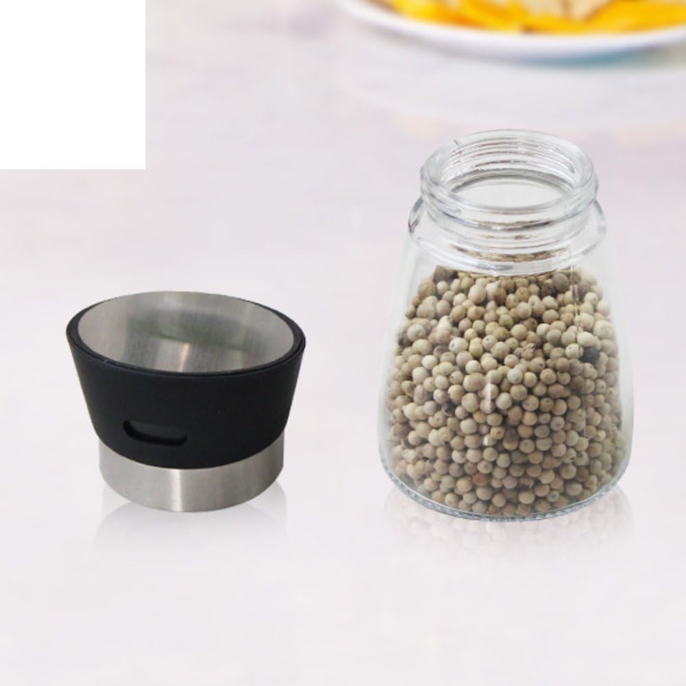 DKOSHDUISHKG Transparent glass condiment salt jar,Seasoning jars Chicken essence Salt Pepper pot Kitchen supplies spice cans-A