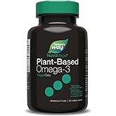 Nature’s Way NutraVege Plant-Based Omega-3 – 300mg EPA + 200mg DHA – Supports Heart, Brain & Eye Health – Plant Based – 30 So