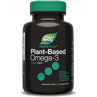Nature’s Way NutraVege Plant-Based Omega-3 – 300mg EPA + 200mg DHA – Supports Heart, Brain & Eye Health – Plant Based – 30 So