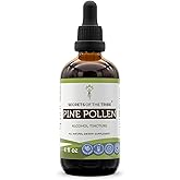 Secrets of the Tribe Pine Pollen Tincture Alcohol Extract, High-Potency Herbal Drops, Tincture Made from Wildcrafted Pine Pollen (Pinus sylvestris) Dried Pollen 4 oz