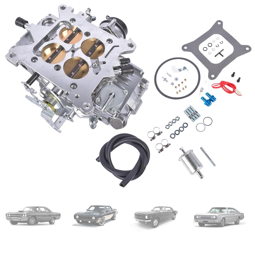 Photo 1 of Carburetor 600 CFM 4-Barrel Electric Choke FIT Holley 4160 0-80458SA Square-Bore – Polished Aluminum, Vacuum Secondary, Dual Fuel Inlet, Street/Strip Gasoline Engines