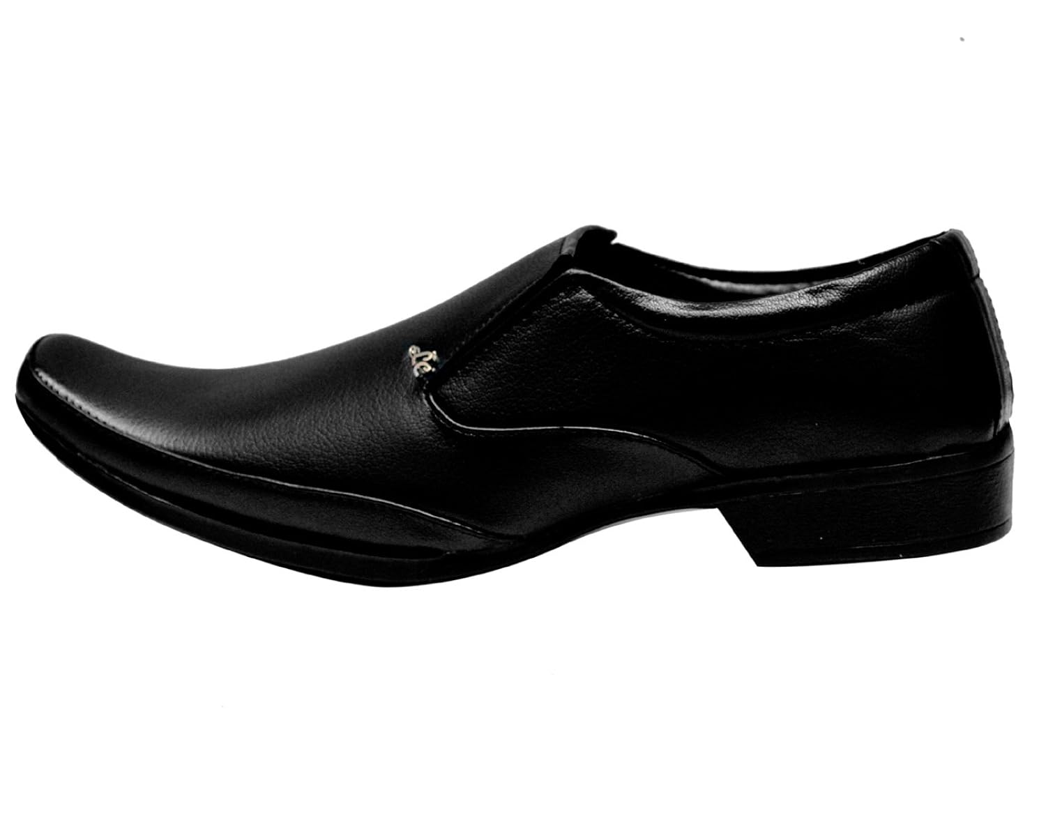 kraasa men's black leather formal shoes