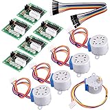 Longruner 5x Geared Stepper Motor 28byj 48 Uln2003 5v Stepper Motor Uln2003 Driver Board for arduino (Stepper Motor + Driver Board + Cable)