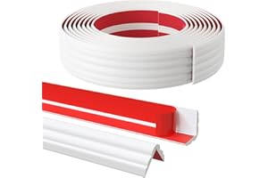 Pluden 20FT Flexible Wall Corner Protector Moulding Trim, Peel and Stick Inside & Outside Wall Corner Guards Edge Protector,Self Adhesive Molding Trim Strip for Edge Ceiling
