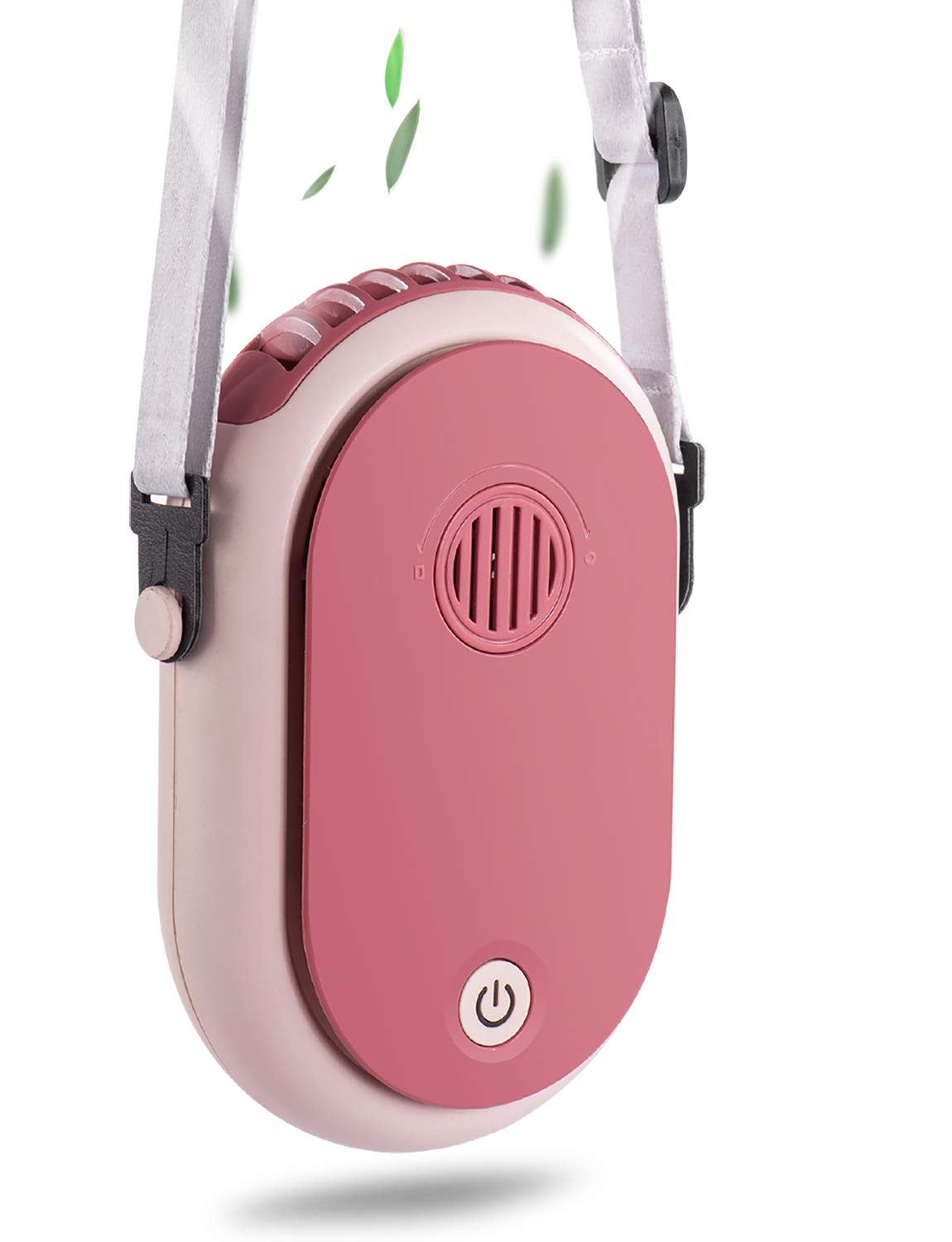 Photo 1 of Portable Hanging Neck Fan Wearable Personal Fan Battery Operated USB Rechargeable 3 Speed Mini Handheld Air Conditioning Cooling Refrigeration Necklace Fan for Women Eyelash Camping Outdoor (pink)