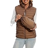 Xmgelp Women's Lightweight Water-Resistant Packable Puffer Vest Sleeveless Quilted Puffer Vest Outerwear