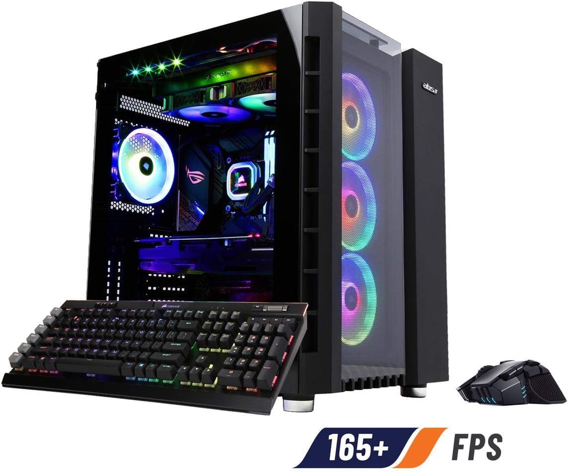 ABS Crystal-C Intel i9-9900K 3.6GHz Strix GeForce RTX 2080 Super Liquid Cooling (240mm) 32GB 3200MHz DDR4 2TB NVMe SSD Gaming Desktop PC Black Model ALI342