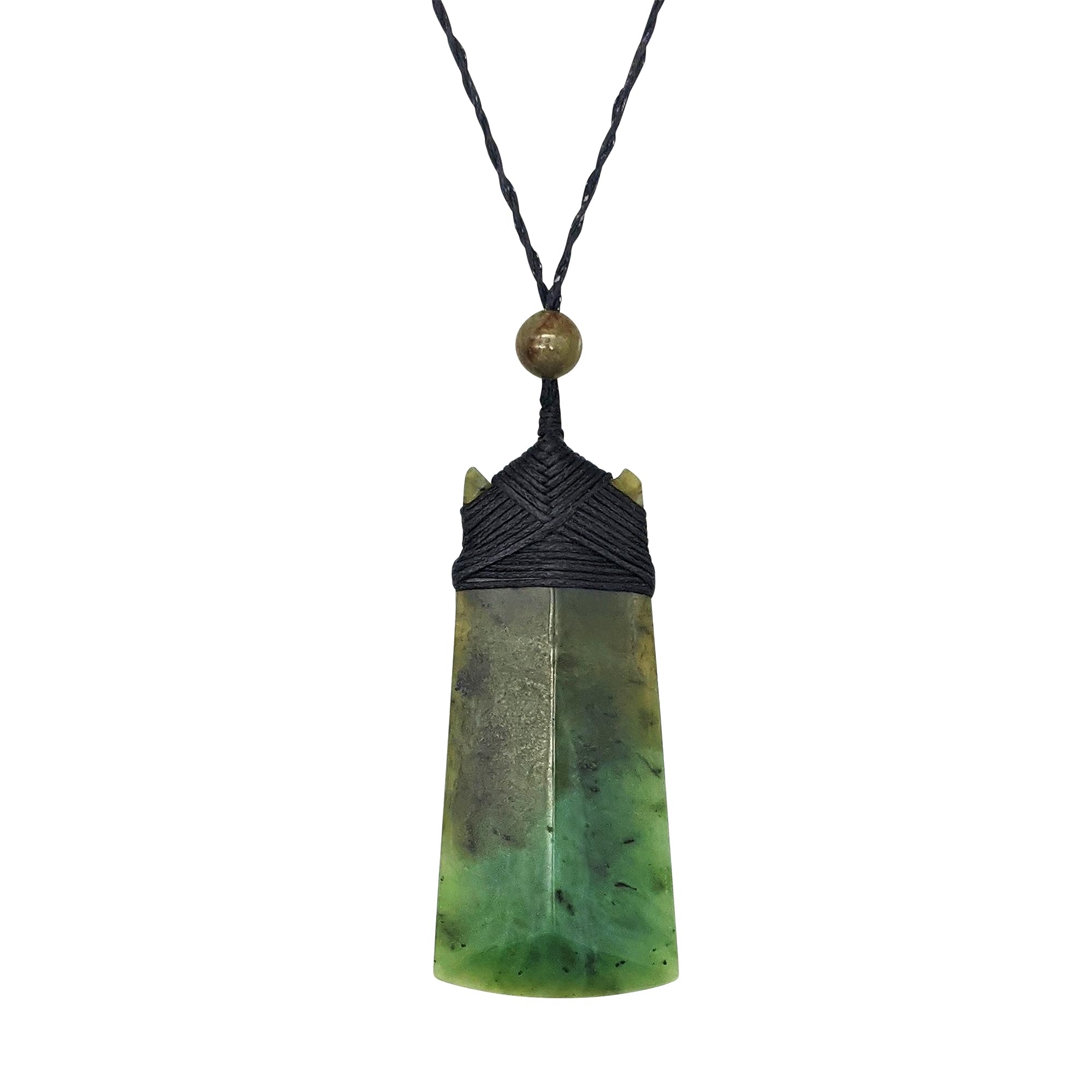 81stgeneration Hand Carved Nephrite Jade Long Toki Blade Pendant - Greenstone Crystal Pendant - Maori Style Jade Necklace - Green Gemstone Necklace - Spiritual Jewellery
