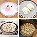 Inchant 5Pcs Kitchen Silicone Steamer Mesh Non-Stick Pad Round Shape Dumplings Mat Steamed Buns Baking Pastry Dim Sum Mesh, 11 Inch Diameter
