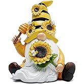 Hodao Bumble Bee Spring Gnome Decorations for Porch, Garden Yard Honey Elf Ornaments World Bee Day Decorations Gifts for Outdoor Garden Decor Birthday Gifts for Mom, Grandma, Women