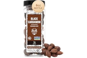 Soeos Black Cardamom 6 Ounces, NON GMO Verified, Kosher, Asian and India Cooking Spice, Smoky Flavor, Freshly Dried Cardamom,