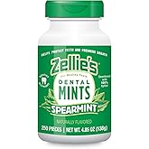 Zellie's | 100% Xylitol Spearmint Breath Mints | No Aspartame, Gluten Free, Vegan & Kosher Mints (250 Count - Pack of 1)