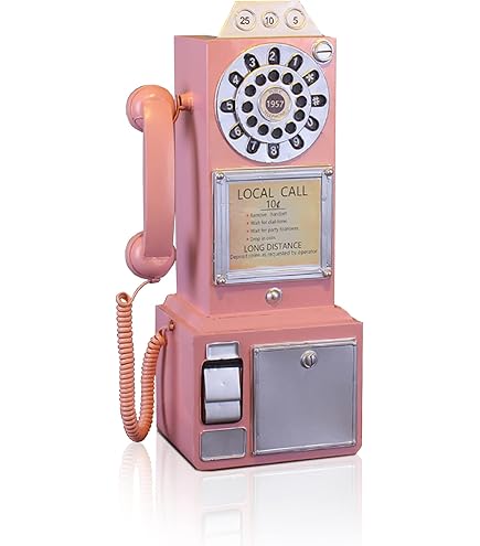 Amazon.com: Meiiron Pink Antique Decorative Telephones Wall