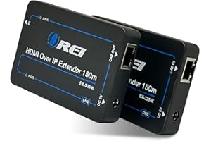 OREI HDMI Over Ethernet Extender Over IP with CAT5/CAT6 Cable, with IR Upto 330 Feet - Loop Out - 1080P Full HD Signal Distri