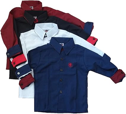 Camisa infantil social manga longa Clearance