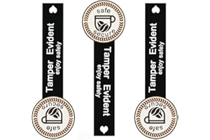 HODMOPLI Safe Secure Tamper Evident Seals Stickers for Drink Lids 1.5×4 Inch Food Delivery Stickers Sealed for Freshness Labels Drink Food Coffee Seal (Pack-500)