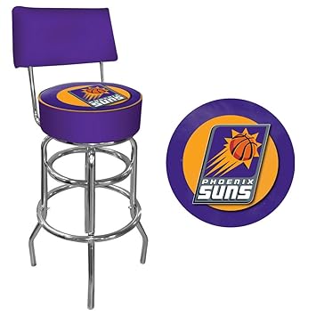 NBA Phoenix Suns Padded Swivel Bar Stool with Back