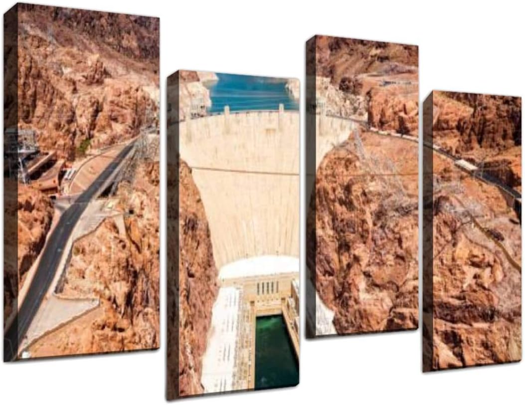 4 Panel Hoover Dam Grand Canyon Stock Pictures, Royalty Free Photos Images Canvas Wall Art Ocean Oil Painting Animal Prints City Poster Flower Pictures Home Wall Decoration for Artwork