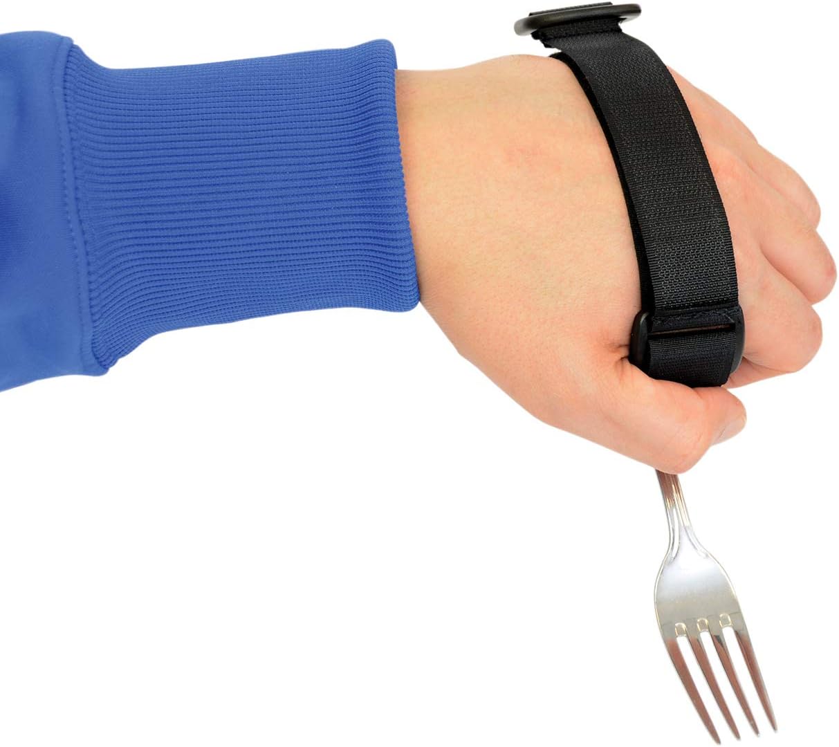 Sammons Preston Universal Holder Strap for Elderly, Hand Cuff with Pocket for Holding Cutlery, Pens, Toothbrushes, Daily Living Tools, Adjustable Velcro Implement Holder for Weak Grip and Arthritis: Industrial & Scientific