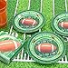 JOYIN 72 Pieces Touchdown Football Paper Plates Football Game Day Party Accessory Supplies (9 Inches Large)