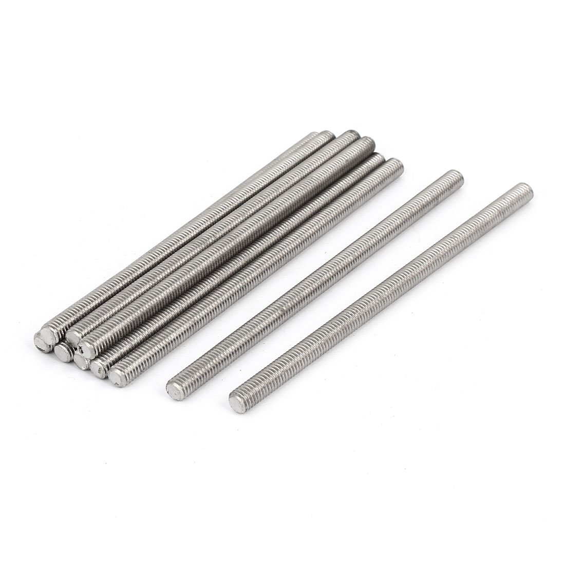 Sourcingmap M6 x 120mm 304 Stainless Steel Fully Threaded Rods Fasteners Silver Tone 10 Pcs