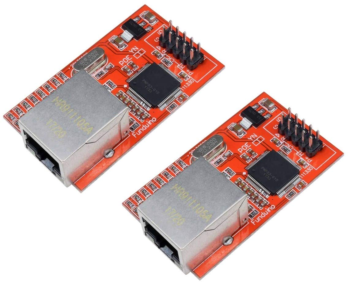 TECNOIOT 2pcs Mini W5100 LAN Ethernet Shield Network Module Board