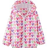 WELAKEN lightweight Jacket for Girls Kids & Toddler II Girls' Print Water-resistant Jacket