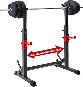 Amazon スクワットラック を使用 バーベルシャフト ポータブル 調整可能な 重量挙げラック 最大荷重250kg ベンチプレス 筋力トレーニング プルアップバー Fhgj 大型マシン