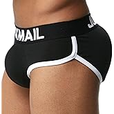 JOCKMAIL Mens Padded Boxer Brief Underwear with Hip Pad Enhancing Buttcocks Boxer Shorts