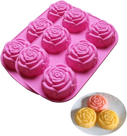 Amazon Baker Depot シリコン型 手作り石鹸 ケーキ ゼリー プリン チョコレート用 6穴のローズデザイン 2個セット Baker Depot 飴 チョコレート型 通販