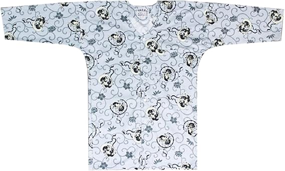 Amazon Co Jp 鯉口シャツ ダボシャツ メンズ レディース 大人 祭り 衣装 柄もの おしゃれ 水色 唐草に風神雷神 服 ファッション小物