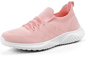 Akk Womens Walking Tennis Shoes - Slip On Memory Foam Lightweight Casual Sneakers for Gym Travel Work