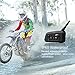 Motorcycle Helmet Bluetooth Intercom Headset,V6 BT 1200M Range 6 Riders Wireless Interphone Speakers IP65 Waterproof Communication Systems Kit for Motorbike Skiing Cycling Climbing,2 Pack