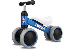 ANCAIXIN Baby Balance Bikes for 1 Year Old Boy Girl, Best First Birthday Gifts for Toddler from Standing to Running, Riding Toys for 1+ Years Old, No Pedal Infant 4 Wheels Baby Bicycle