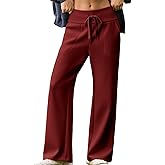 Aleumdr Lounge Pants for Women Wide Leg Sweatpants High Waisted Baggy Yoga Palazzo Flowy Pants with Pocket