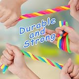 Ainiv 12PCS Stretch Noodles Fidget Toys 24cm 6 Colors Stress Relief Noodles view 3