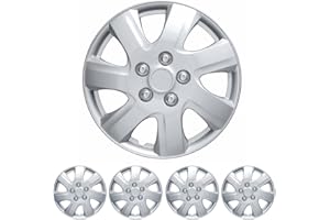 BDK 16" Inch Hubcaps Set of 4 Automotive Wheel Tire Covers Accessories, Compatible/Replacement for Chevy Chevrolet Dodge Ford Honda Mazda VW Volkswagen and More