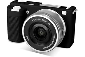 Rieibi ZVE10 Case, Soft Silicone Protective Case for Sony ZV-E10 ZVE10 Camera, Lightweight Rubber Cover for Sony Alpha ZVE10 - Black