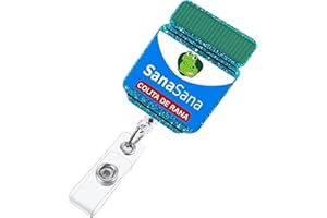 BEZTN Sana Sana Colita De Rana Funny Badge Reel, RN Nurse Badge Holder with Retractable Clip, Cute Frog Pediatric Badge Buddy, Nursing Student CNA LPN MA Medical Worker Nurse ID Name Work Badge Clip