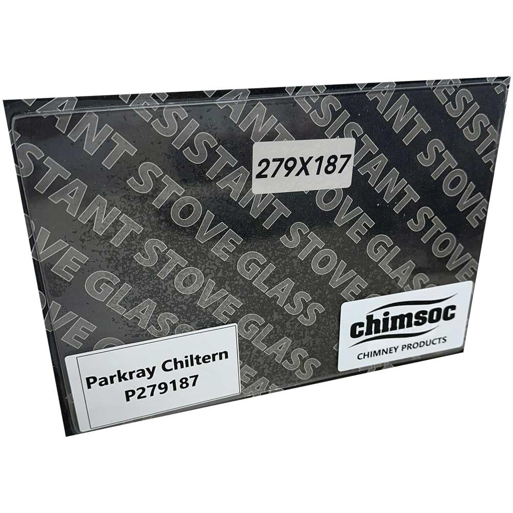Chimsoc Replacement Stove Glass - Parkray Chiltern/Cumbria Single Door (279mm x 187mm Rectangular)