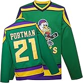 Mighty Ducks Jersey Movie Ice Hockey Jersey S-XXXL Charlie Conway #96 Adam Banks #99, 90S Hip Hop Clothing for Party
