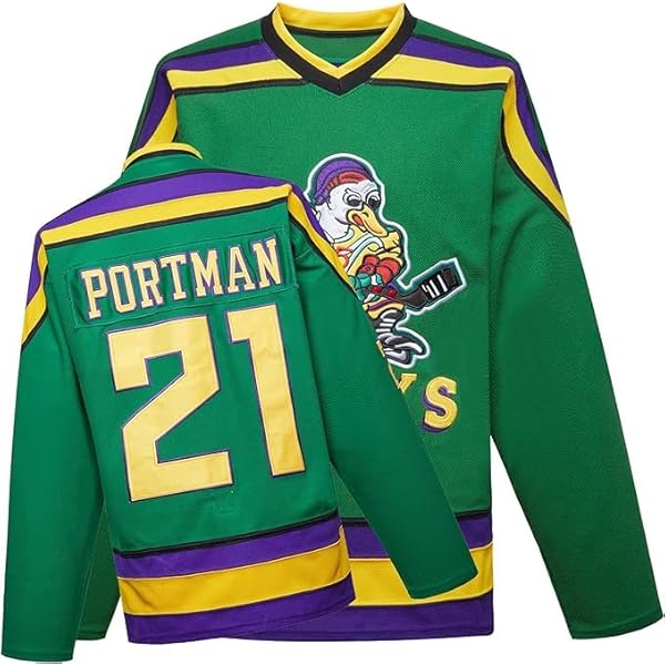 Mighty Ducks Jersey 96 Charlie Conway 99 Adam Banks Movie Ice