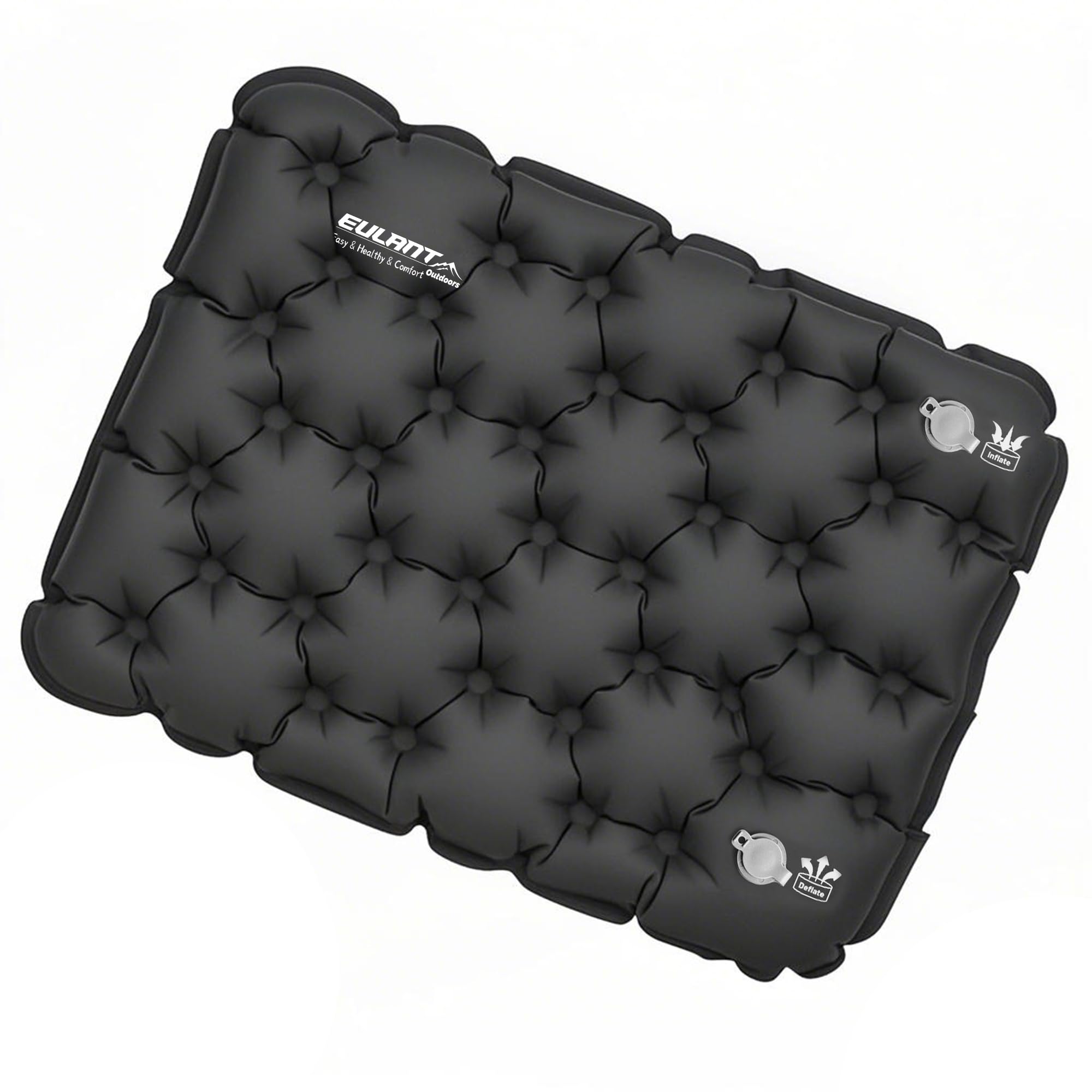 EULANT Inflatable Seat Cushion,Waterproof Air Cushion,Portable Sit Mat Pad for Camping Walking Hiking Travel Fishing Boating Flying Backpacking,or at Concerts Beach Lawn Floor Office